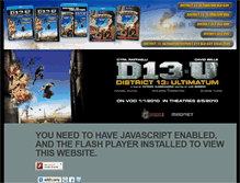Tablet Screenshot of district13ultimatummovie.com